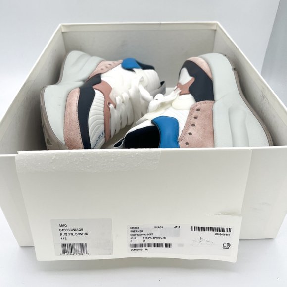 Alexander McQueen Mixed-Media Hightop Runner Sneakers - Picture 5 of 10